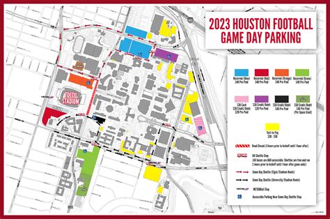 Game Day Parking Information for Thursday Night Football.